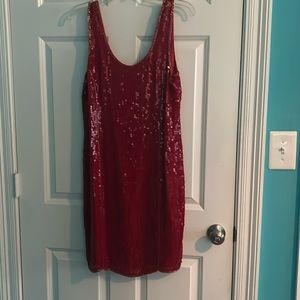 Red sequined dress xl (12-14)